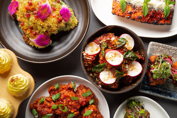 Indian food spread