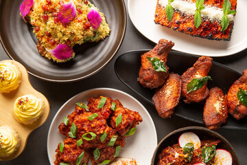 Indian food spread