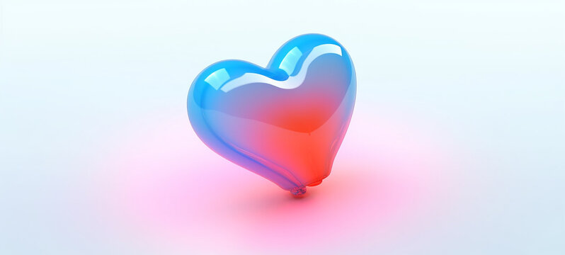 Minimalist Fun: Translucent Inflatable Heart Toy for Kids, Heart Bubble, Heart Balloon, Heart shaped Balloon, 3D Heart, realistic 3D heart illustration, Shiny 3D heart, colorful plastic heart, vinyl 