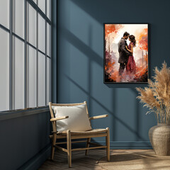 Romance Redefined, Living Room and Sofa Interior Elegance.