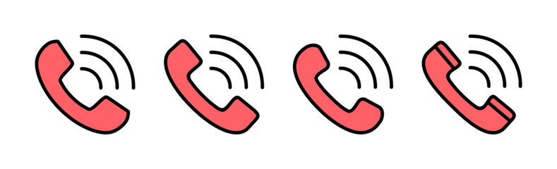 Obraz premium Call icon set illustration. telephone sign and symbol. phone icon. contact us