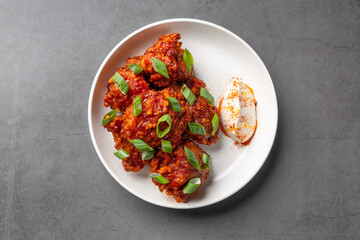 Indian fritter appetizer from above