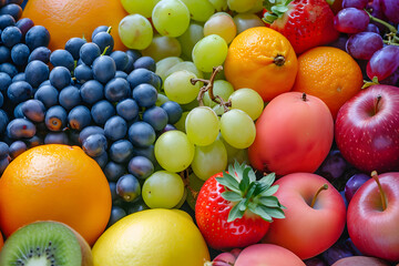 Colorful of fresh fruits background.