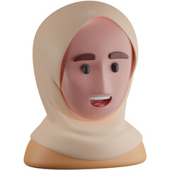 Hijab 3D Icon