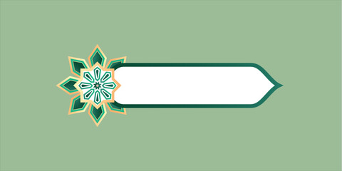 Islamic lower third design illustration. Usable for greeting card or template design