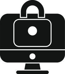 Data lock protect icon simple vector. Internet legal. Process access key