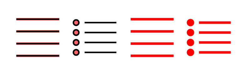 Menu Icon set illustration. web menu sign and symbol. hamburger menu symbol