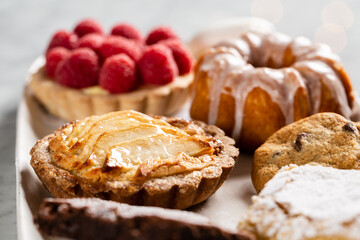 Tight shot of some gluten free pastrires