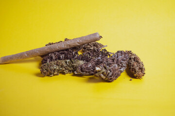Medical cannabis marijuana, jointed herb drugs.