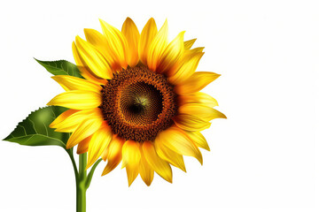 Sunflower flowers set isolated. PNG with transparent background. Flat lay. 