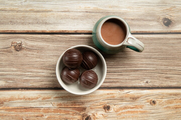 Hot chocolate with chocolates
