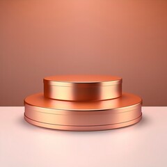  3D realistic podium for your product showcase. Blank Vector 3d illustration