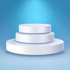  3D realistic podium for your product showcase. Blank Vector 3d illustration