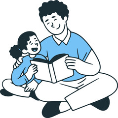 Father Day Illustration Vector Element
