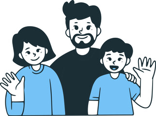 Father Day Illustration Vector Element
