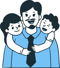 Father Day Illustration Vector Element