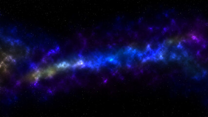 Starfield. Space abstract background with nebula and shining stars. The infinite universe and...