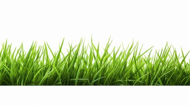 A green grass Fresh on a white isolated transparent background.