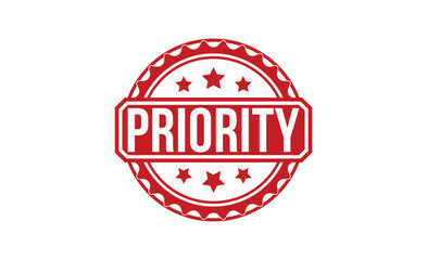 PRIORITY stamp red rubber stamp on white background. PRIORITY stamp sign. PRIORITY stamp.