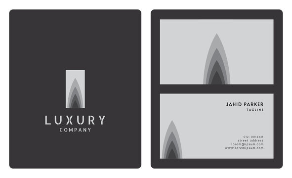Luxury vector logotype business card template. Premium logo with luxury business card design.
