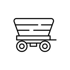 Cart outline icons, minimalist vector illustration ,simple transparent graphic element .Isolated on white background