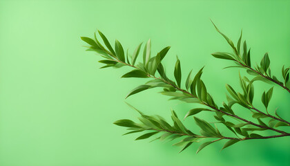 green leaves on a green background