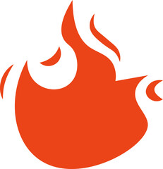 Red Fire Flame Doodle