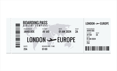 Vector illustration of airline boarding pass