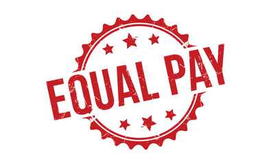 equal pay stamp red rubber stamp on white background. equal pay stamp sign. equal pay stamp.