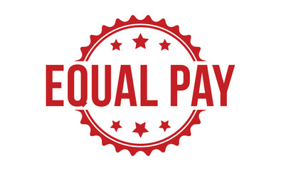 equal pay Red Rubber Stamp vector design.