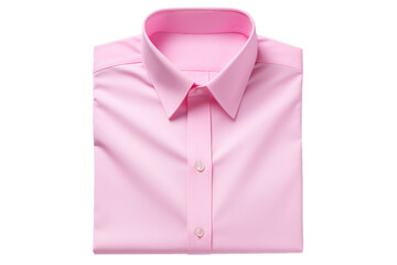illustration of pink shirt with a button, Isolated on transparent PNG background, Generative ai