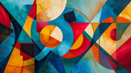 Fototapeta premium Abstract Geometric Mosaic in Color