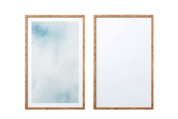 mock up empty black poster frame of white, Isolated on transparent PNG background, Generative ai