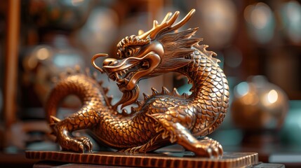 Fototapeta premium chinese new year, dragon, ceramic 2024, 