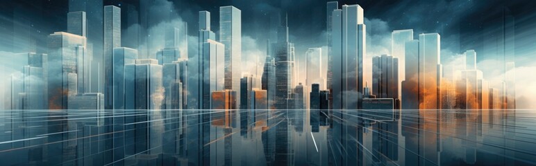 Abstract background. Modern city metropolis. Urban design, architecture and form.