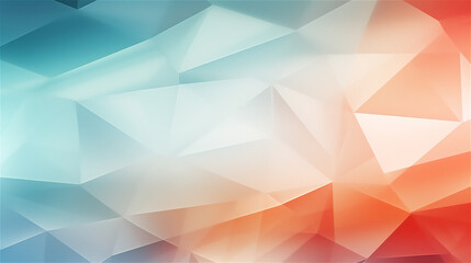 Cerulean to Coral Polyhedral Blend Background
