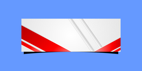 Red and White background with abstract design for banner