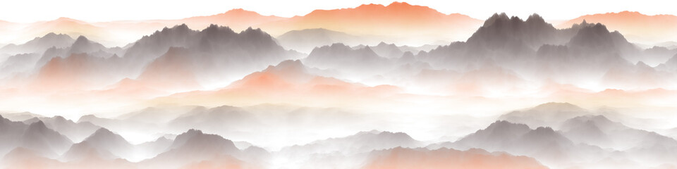 sunset in the mountains