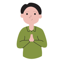 Happy Muslim people celebrate Holy Month Ramadhan, Eid Mubarak greeting, set flat vector modern illustration