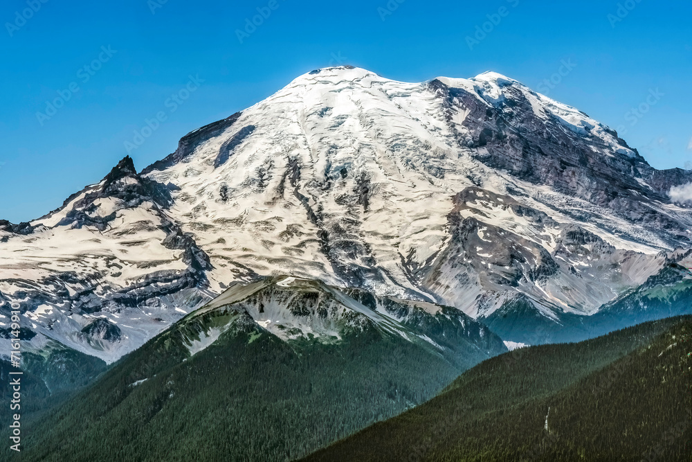 Wall mural mount rainier crystal mountain lookout pierce county washington