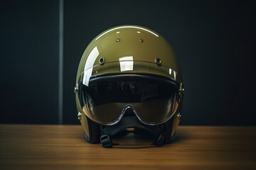 Fototapeta premium Man motorbike helmet biker motorcycle protection