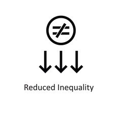 Reduced Inequality icon. Reduced Inequality icon for web design, apps, liner illustration..eps