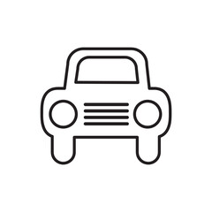 Simple car icon, creative flat car ilustration on white background..eps