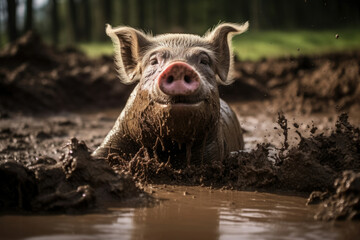 Farming swine domestic mud hog pork snout agriculture animal cute mammal pig nature