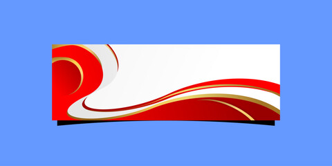 Red and White background with abstract design for banner