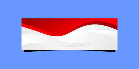 Red and White background with abstract design for banner