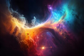 nebula and galaxies in space. seamless looping 4K virtual video animation background