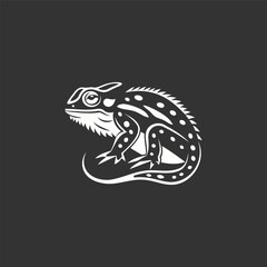 Chameleon logo design vector illustration