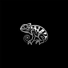 Chameleon logo design vector illustration