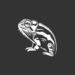 Chameleon logo design vector illustration